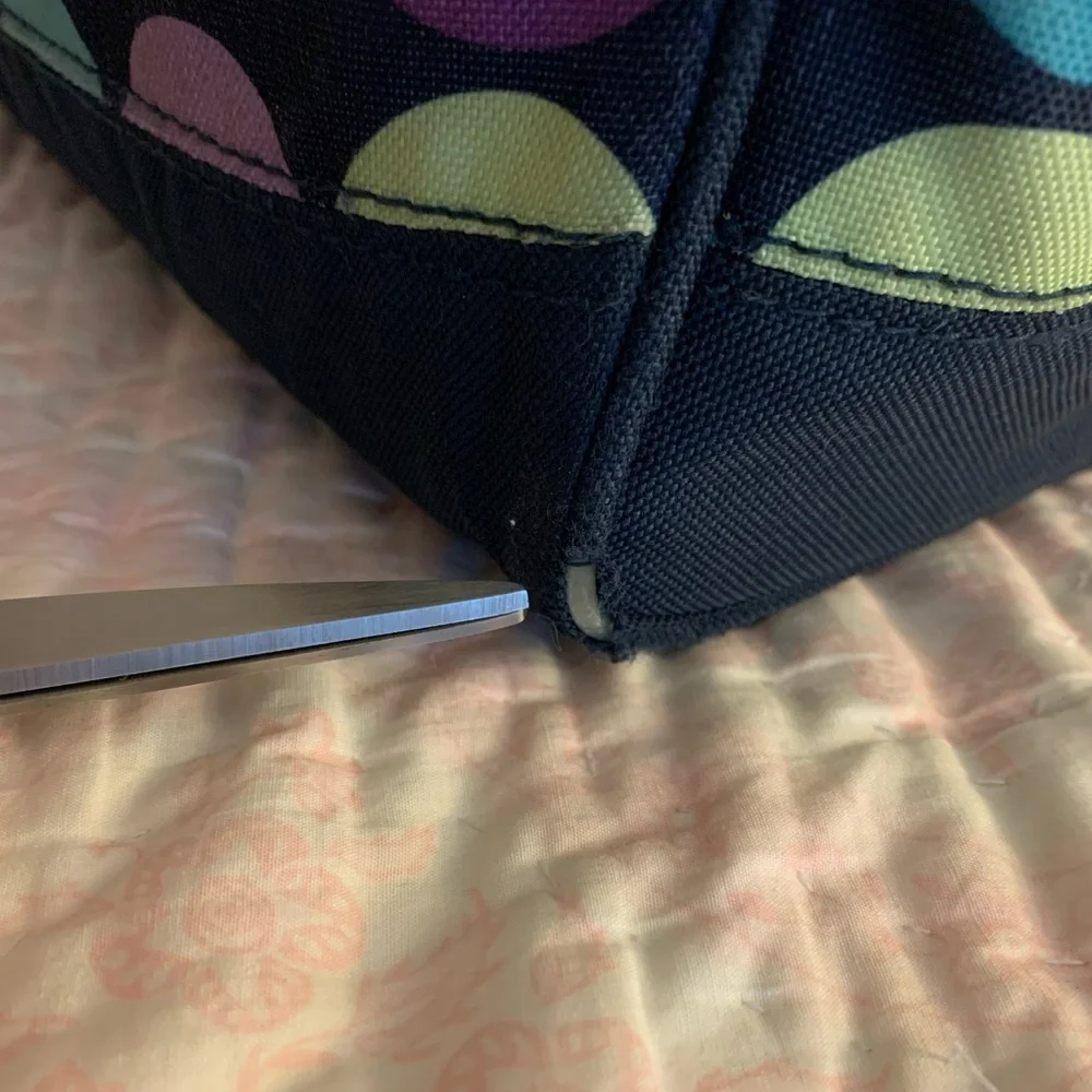 Pottery Barn Teen Lunch Box Black Pink Blue Polka Dots Dome Shaped